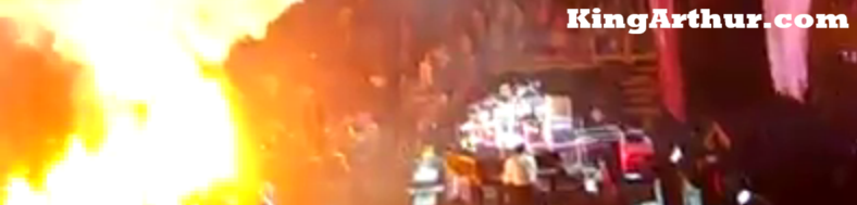 Paul McCartney playing piano during Live and Let Die explosions.